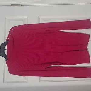 New York & Company Bold Hot Pink Knit Top
